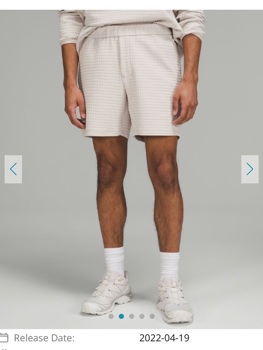 Lululemon LAB Textured Grid Short 6" - Muslin